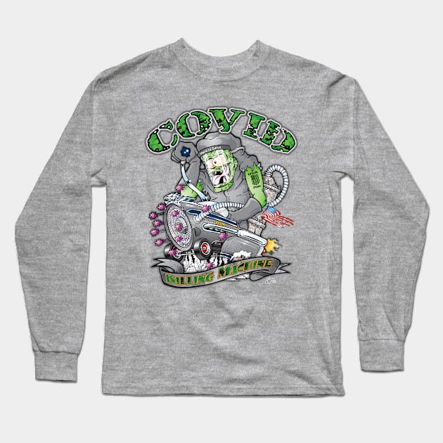 Green COVID killing Machine Long Sleeve T-Shirt by Artslave Custom Car Art